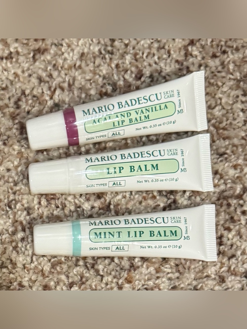 New Mario Badescu Lip Balm Trio